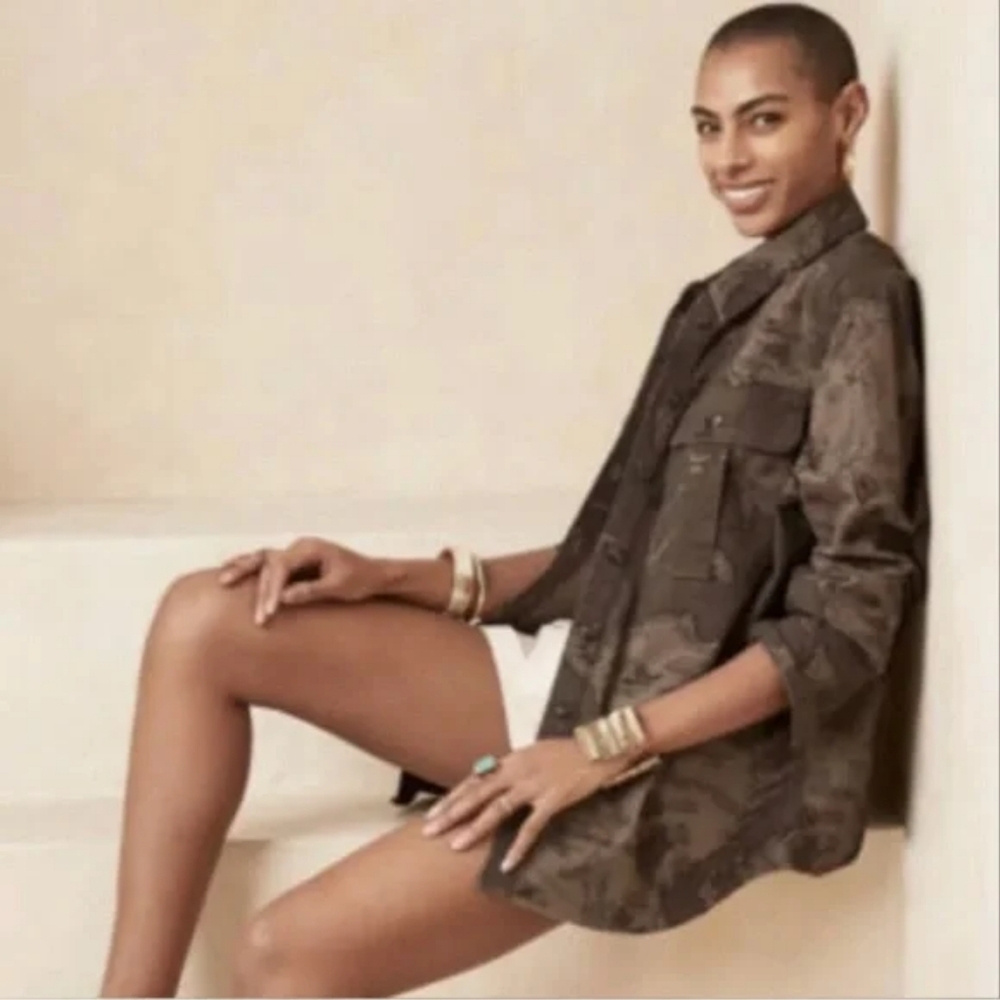 Banana Republic Map Print Shirt Jacket